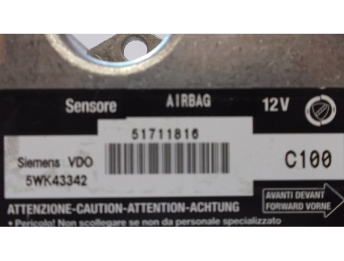 Airbag-Steuergerät Fiat Stilo SIEMENS:5WK43342 VDO: C100