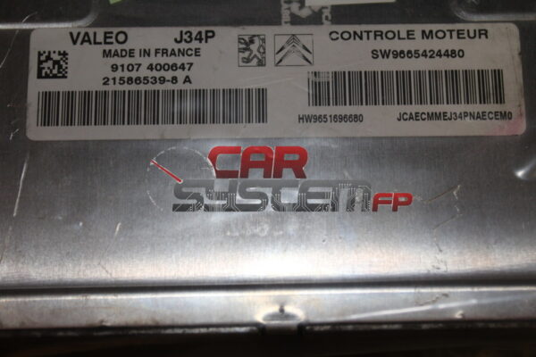 Calculateur moteur Citroen C3 / Peugeot 207 1.4 VALEO 21586539-8A 9651696680