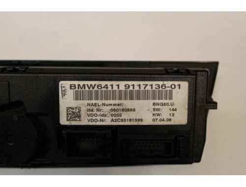 Mando de climatización BMW Serie 3 E90 VDO:64119117136-01