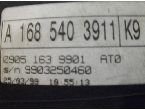 Quadro Strumenti Mercedes Classe A (W168) A1685403911