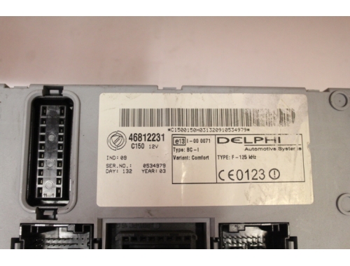 Komfortsteuergerät Fiat Doblò - DELPHI 46812231 - Codierung Reparatur verschiedene DELPHI: