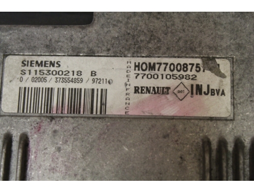 Centralita de motor Renault Clio SIEMENS:S115300218B