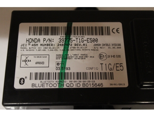 Centralina Bluetooth Honda HR-V 39775-T1G-E500