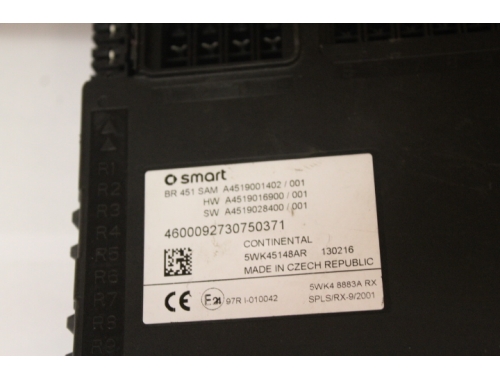 SAM Smart Fortwo - CONTINENTAL 5WK45148AR - Codierung Reparatur verschiedene CONTINENTAL:5WK45148AR