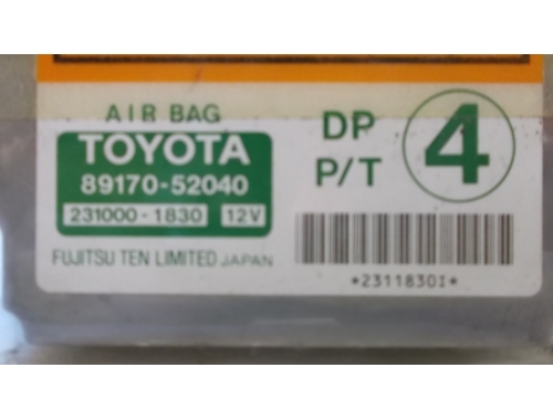 Centralita de airbag Toyota Yaris TOYOTA:89170-52040