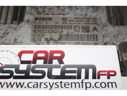 Centralita de motor Peugeot 206 - BOSCH 0281011784 - Traspaso de códigos Reparación varias BOSCH:0281011784