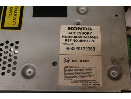 Cargador de CD Alpine Honda Civic ALPINE:39540-SMR-E010-M1