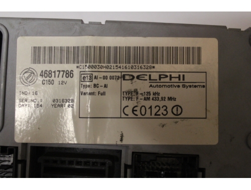 46817786 DELPHI Komfortsteuergerät Fiat Punto
