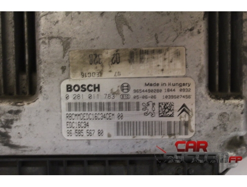 Centralita de motor PEUGEOT 206 2.0 HDI 0281011783, EDC16C34, 9658556780, 9654490280