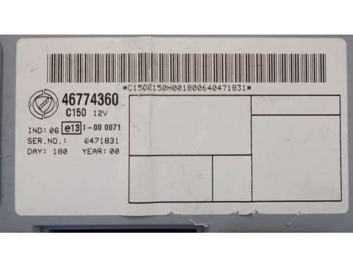 Body computer Fiat Punto 46774360