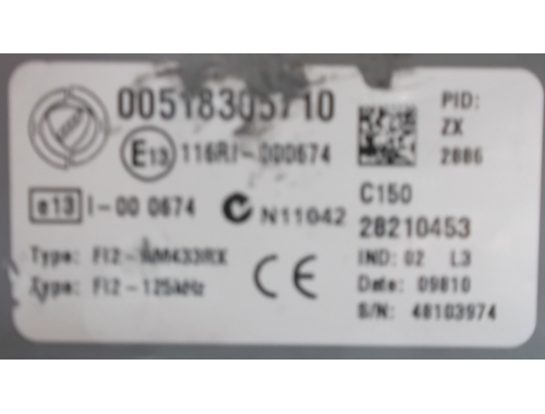 Komfortsteuergerät Fiat Punto 518305710 00518305710