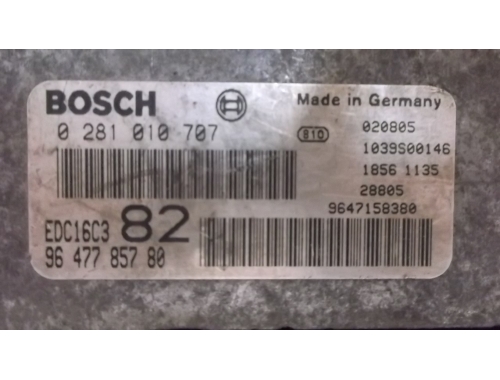 Motorsteuergerät Peugeot 206 BOSCH:0281010707