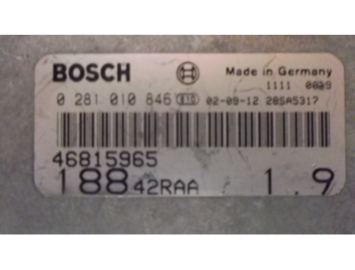 Motorsteuergerät Fiat Punto BOSCH:0281010846