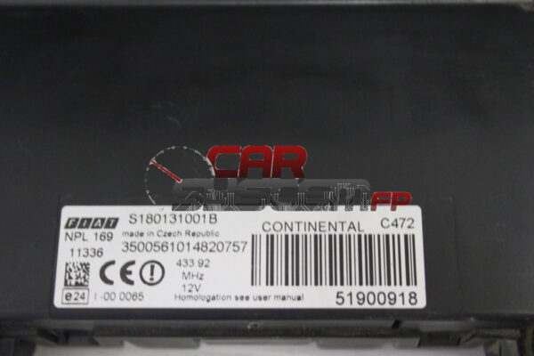 51900918 S180131001B Komfortsteuergerät Fiat Panda 2012