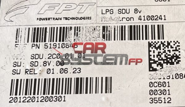 51910845 Reparatur LPG-Steuergerät Fiat 500 2007 < 2015