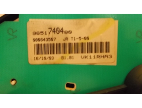 Quadro Strumenti Peugeot 206 9651740480 000643507