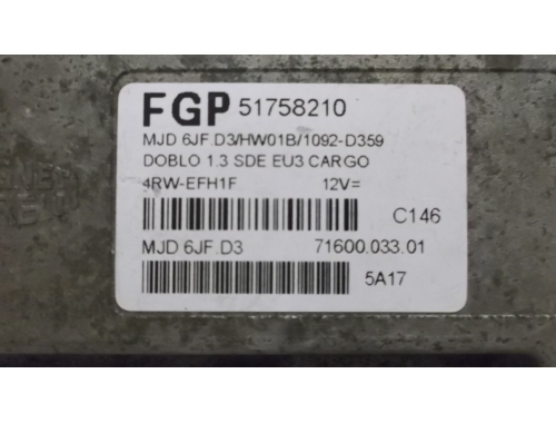 Centralina Motore Fiat Doblò FGP51758210