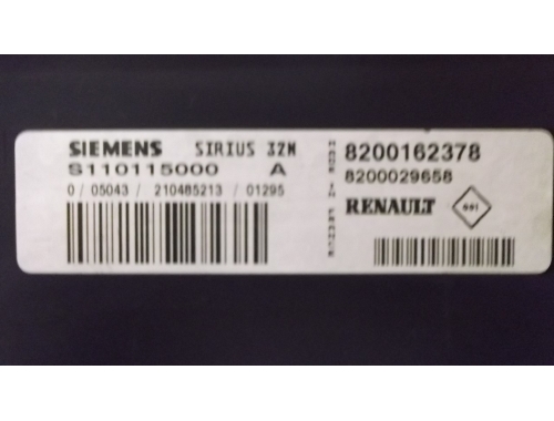 Centralita de motor Renault Clio SIEMENS: S110115000 8200162378 8200029658 SIRIUS 32