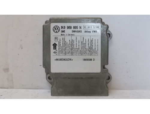 Centralita de airbag Volkswagen Golf Audi A3 Seat Leon Skoda Octavia 1K0909605N