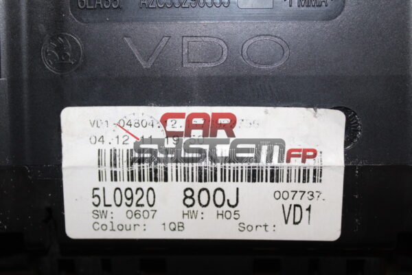 5L0920800J A2C53426003 Cuadro de instrumentos Skoda Yeti