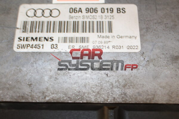 Centralita de motor Audi A3 SIEMENS 5WP4451 06A906019BS