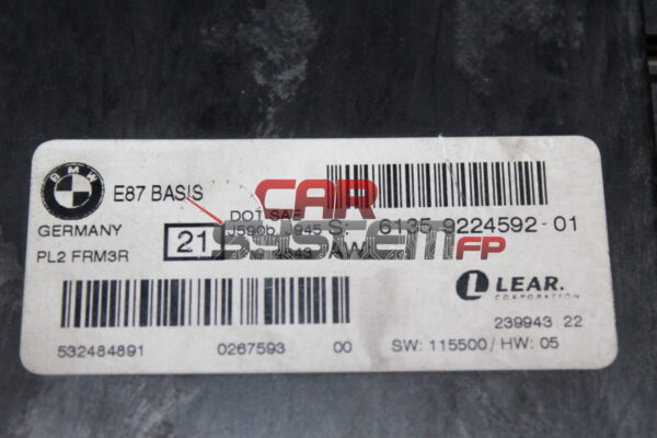 532484891 61359224592-01 Module FRM3 BMW Série 1 / Série 3 (E87, E90, E91)