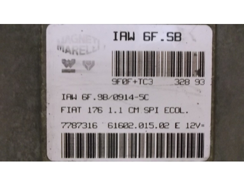 Centralina Motore Fiat Punto MAGNETI MARELLI:IAW6F.SB