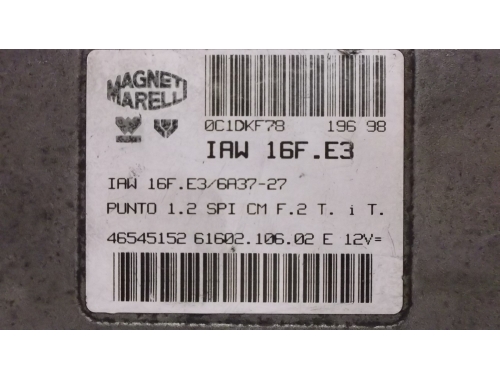 Centralina Motore Fiat Punto MAGNETI MARELLI:IAW16F.E3