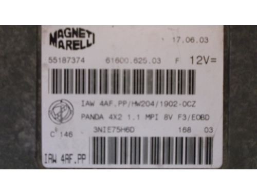 Centralita de motor Fiat Panda MAGNETI MARELLI:IAW4AF.PP/HW204/1902-OCZ
