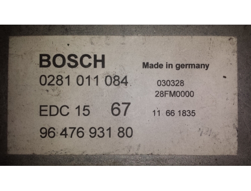 Centralita de motor Citroen Xsara Picasso BOSCH:0281011084