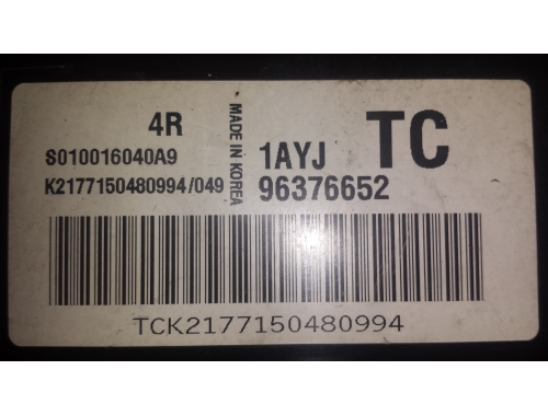 Centralina Motore Chevrolet Kalos S010016040A9