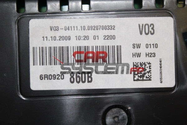 6R0920860B Cuadro de instrumentos Volkswagen Polo