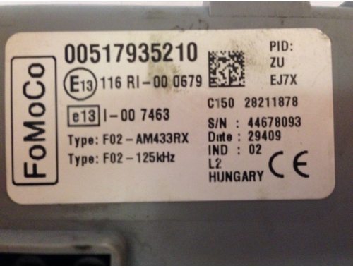 KSG BSI Ford Ka FOMOCO 00517935210