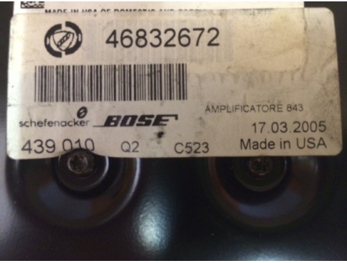 Amplificador Bose Lancia Y BOSE:46832672