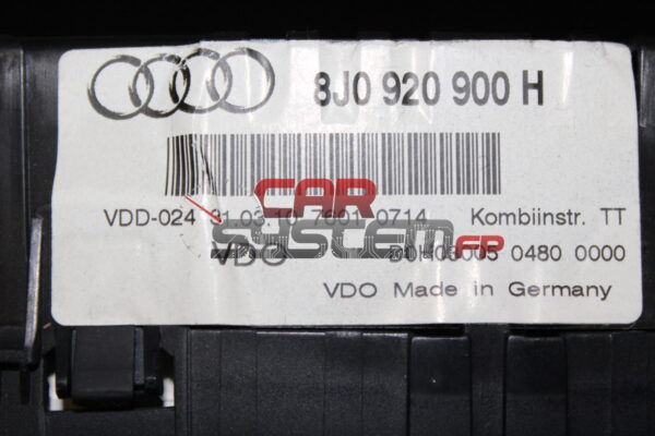 8J0920900H VDO Cuadro de instrumentos AUDI TT / TTS