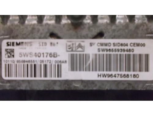 Centralina Motore Citroen C3 SIEMENS:5WS40176B-T