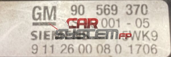 90569370 Reparación Centralita de motor Opel Vectra B