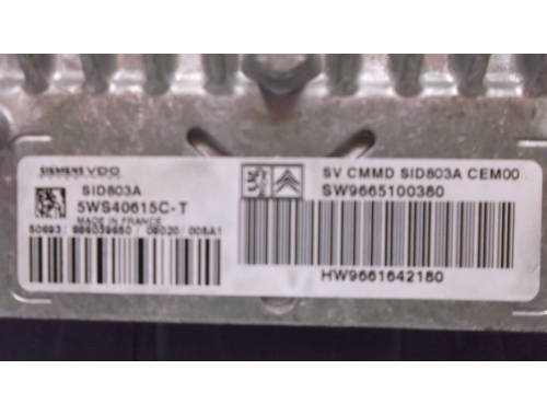 Centralita de motor Peugeot Expert SIEMENS:5WS40615C-T