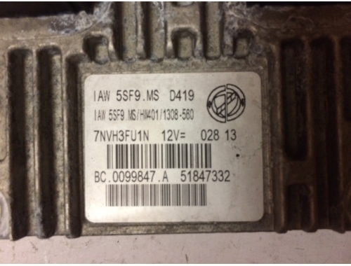 51847332 MAGNETI MARELLI Centralita de motor FIAT 500 IAW5SF9.MS