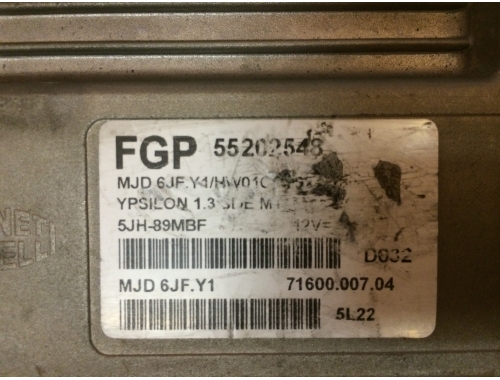 Centralina Motore Lancia Y MAGNETI MARELLI:FGP55202548
