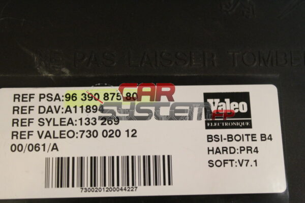9639087580 VALEO BSI Citroen Xsara