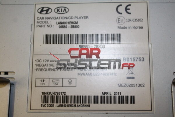 96560-2B800 Riparazione Navigatore Gruppo Hyundai / Kia