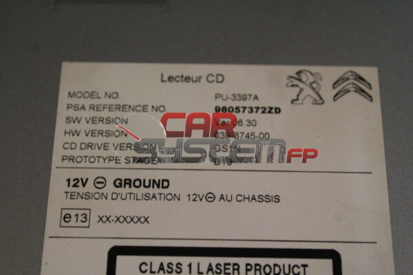 98057372ZD Reparatur CD-Player Gruppe Peugeot / Citroen