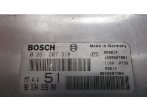 Centralita de motor Citroen Xsara Picasso BOSCH: 0261207318 9653492680