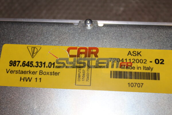 987.645.331.01 Réparation Amplificateur Porsche