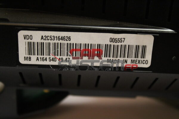 A2C53164626 A1645404947 VDO Combiné d'instruments MERCEDES BENZ Classe M W164