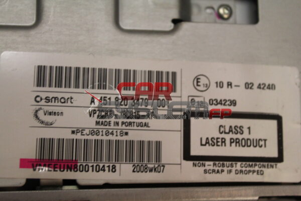 A451820347/001 Reparatur Autoradio Smart 451