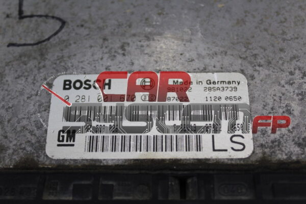 Centralita de motor Opel Astra G 1.7TD 68HP BOSCH 0281001670 GM 90589736