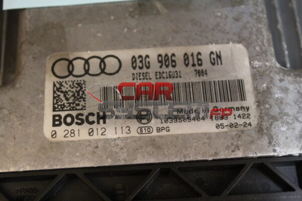 Calculateur moteur Audi A4 2.0 TDI BOSCH 0281012113 03G906016GN