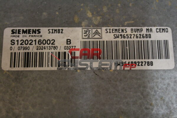 Calculateur moteur – Gestione boîte de vitesses automatique Citroen C3 Pluriel SIEMENS S120216002B SIM82